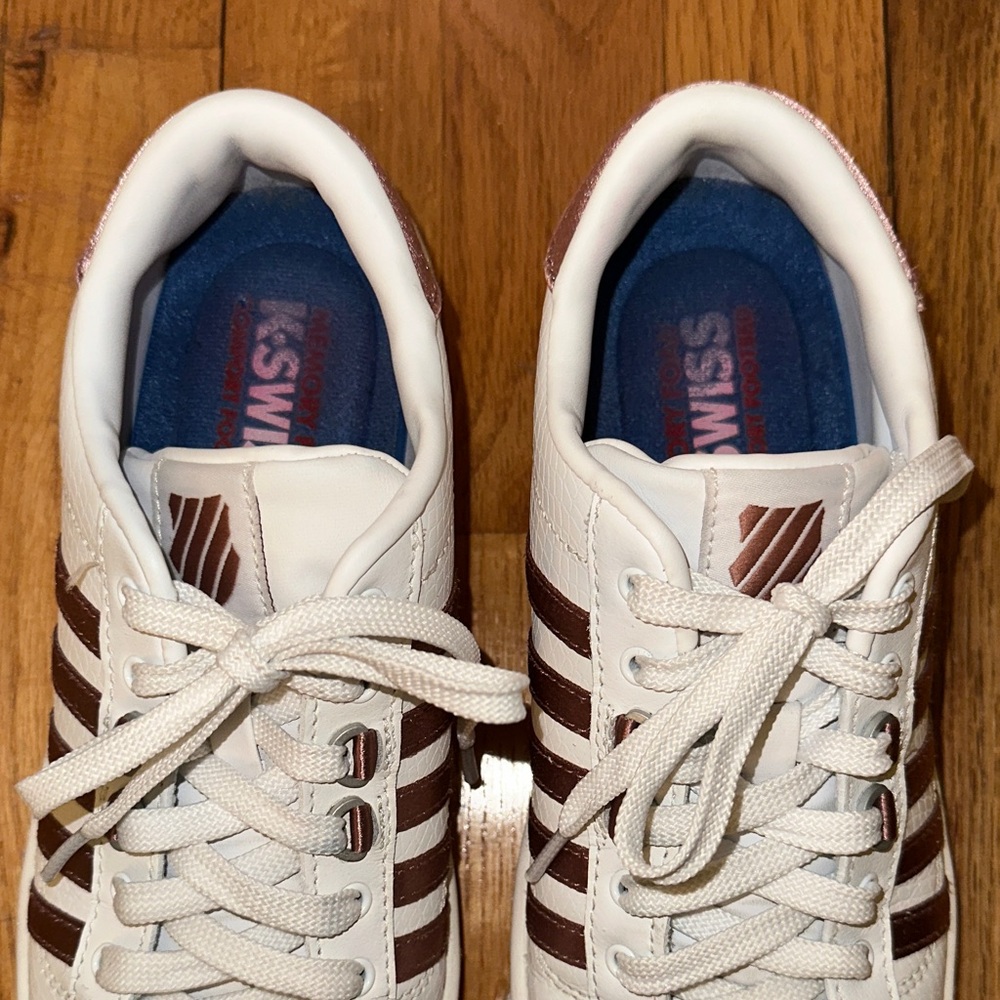 K-Swiss Hoke CMF Sneaker - White and Rose Gold Sneakers - Picture 16 of 16